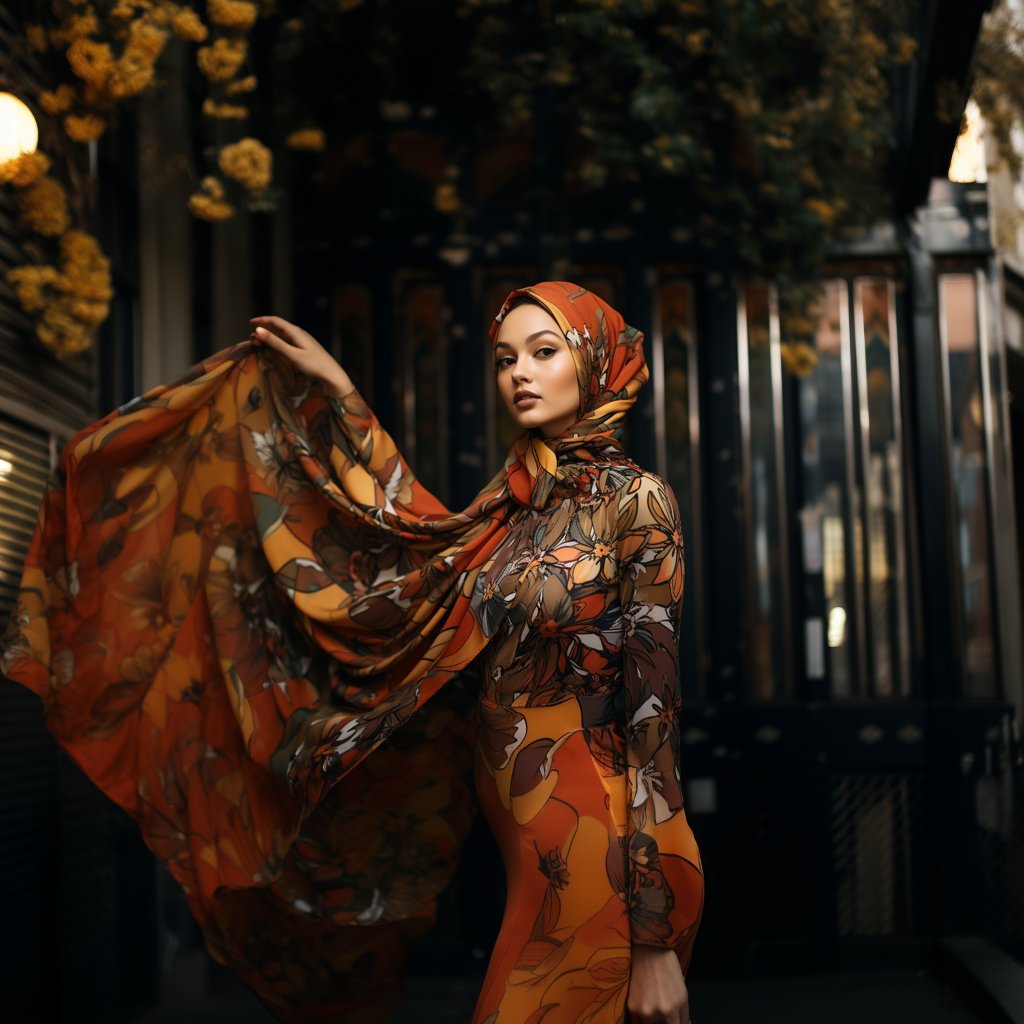 BAYAN Printed Crepe Chiffon Shawls