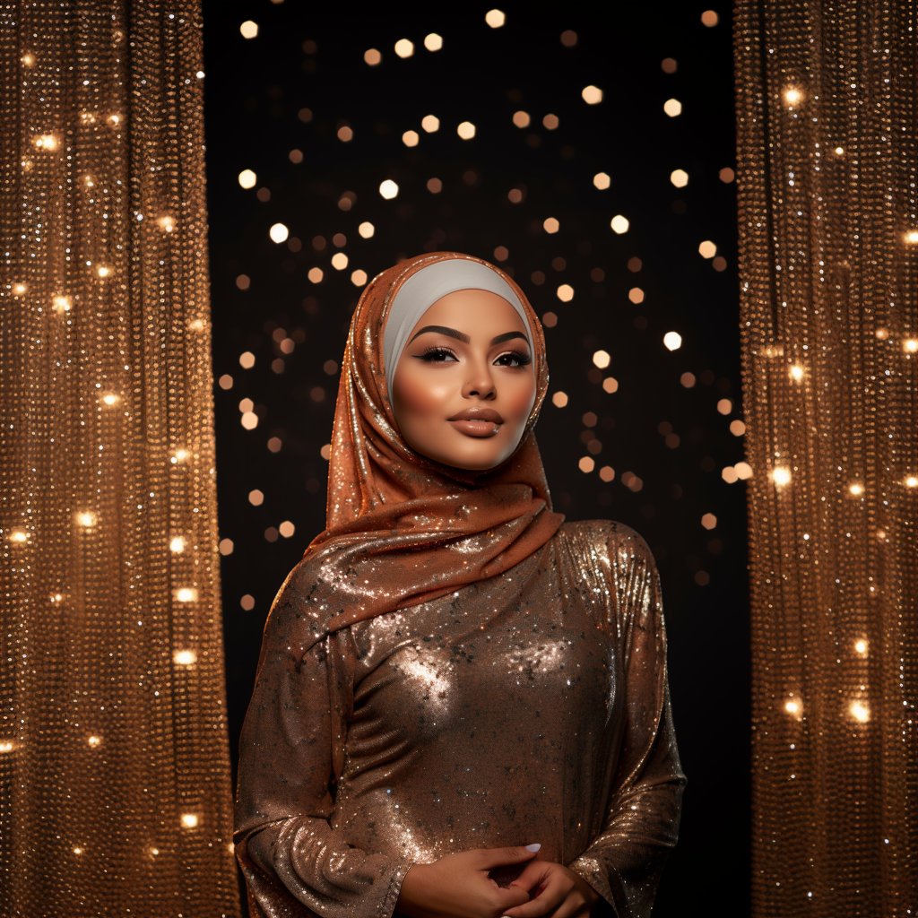 LARA Two Piece Sparkly Jersey Hijabs