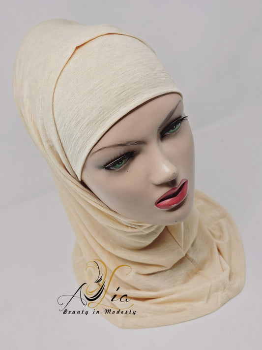 Light Beige Textured Lycra 6633