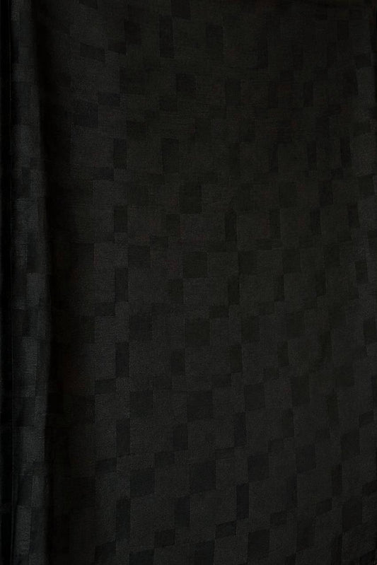 Black Satin Square Hijab 03
