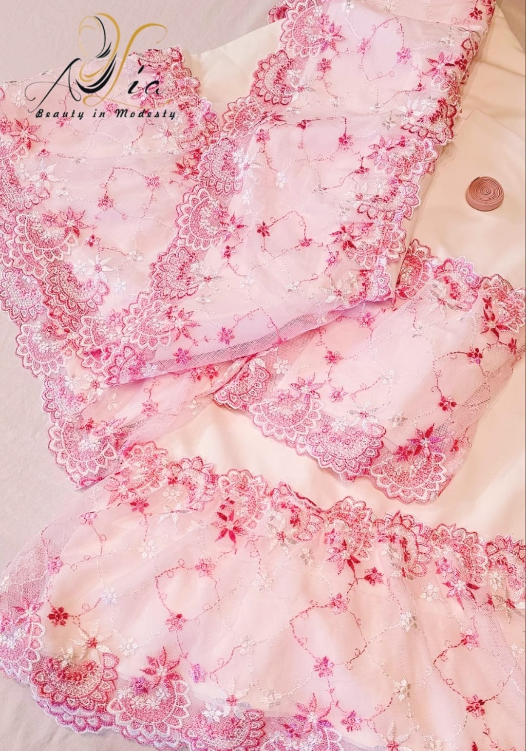 Off White & Pink Luxury Women Prayer Clothes