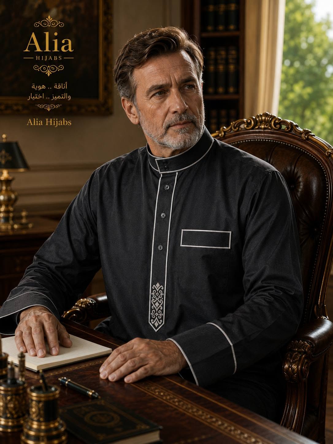 Charcoal / White Embroidery 3481-01