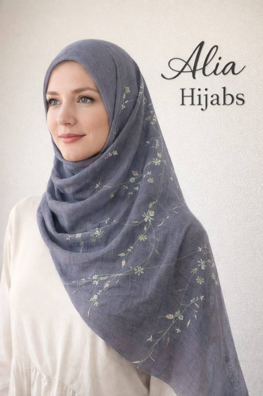 Dark Gray/Jade/Gold Cotton Shawl 3145