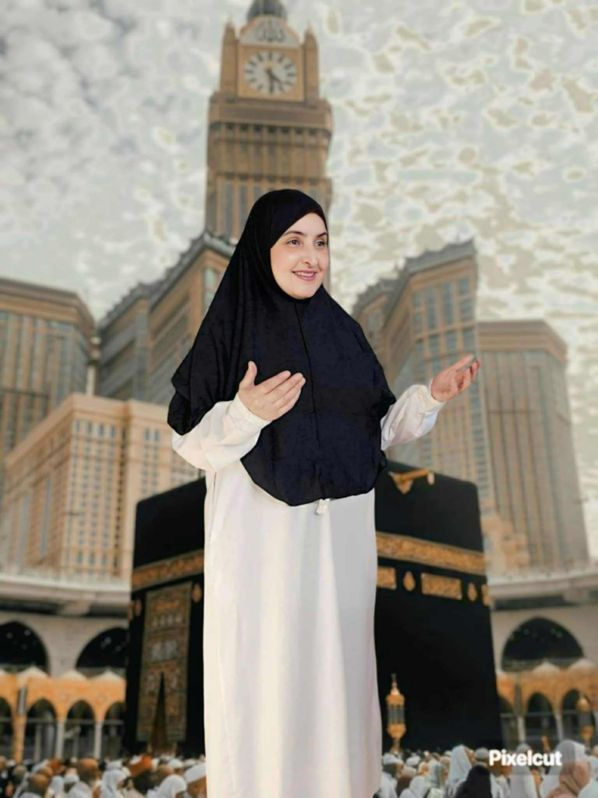 Ihram 1 P Black X-Long Cotton Hijab