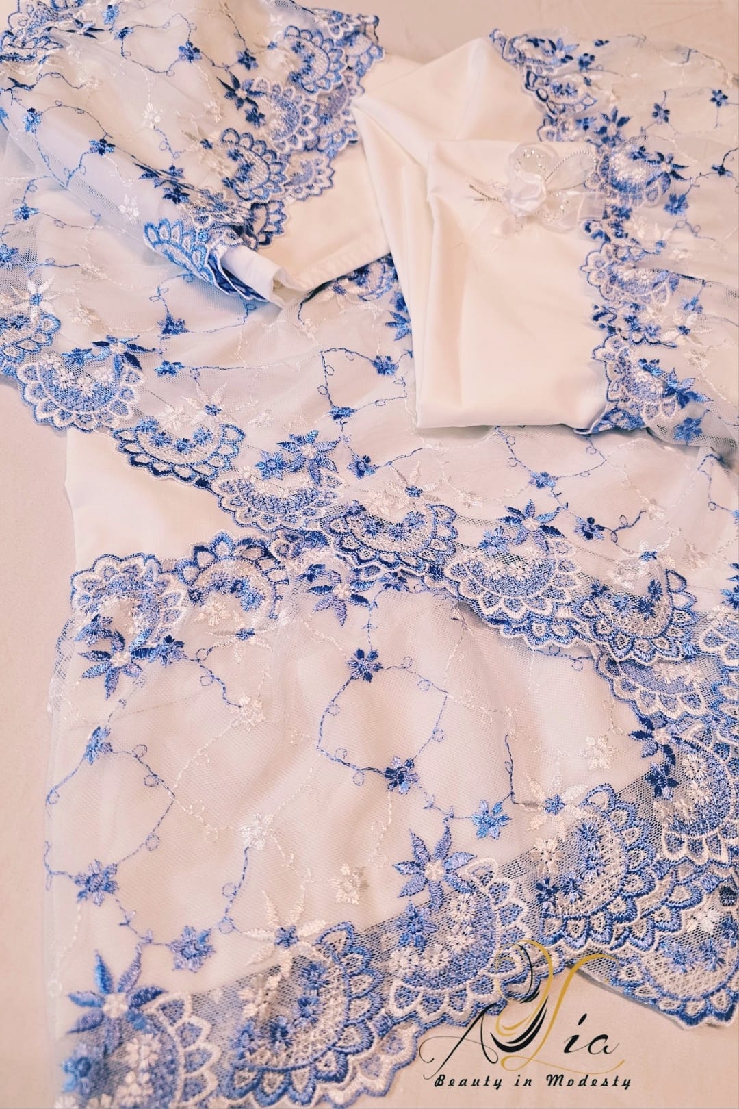 Blue & White Luxury Women Prayer Clothes