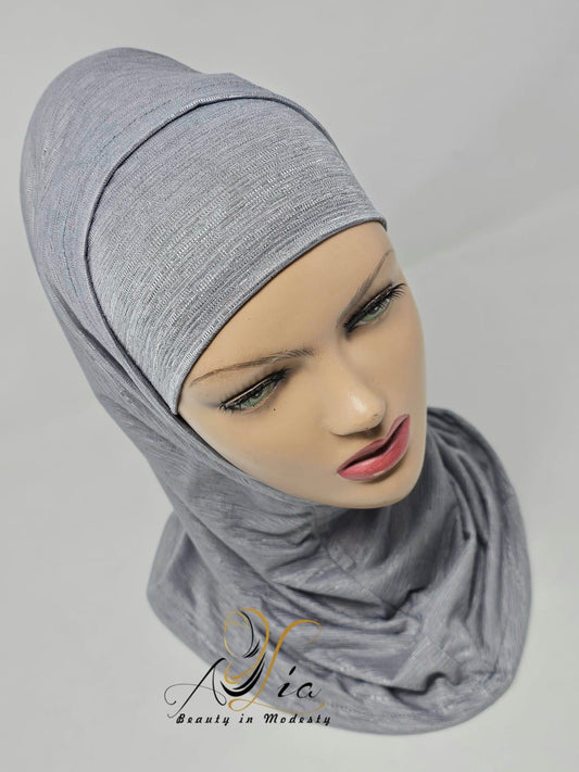 Gray Textured Lycra 5593