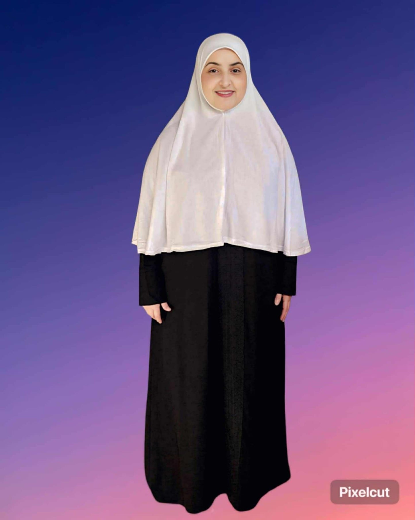 Ihram 1 P White X-Long Cotton Hijab