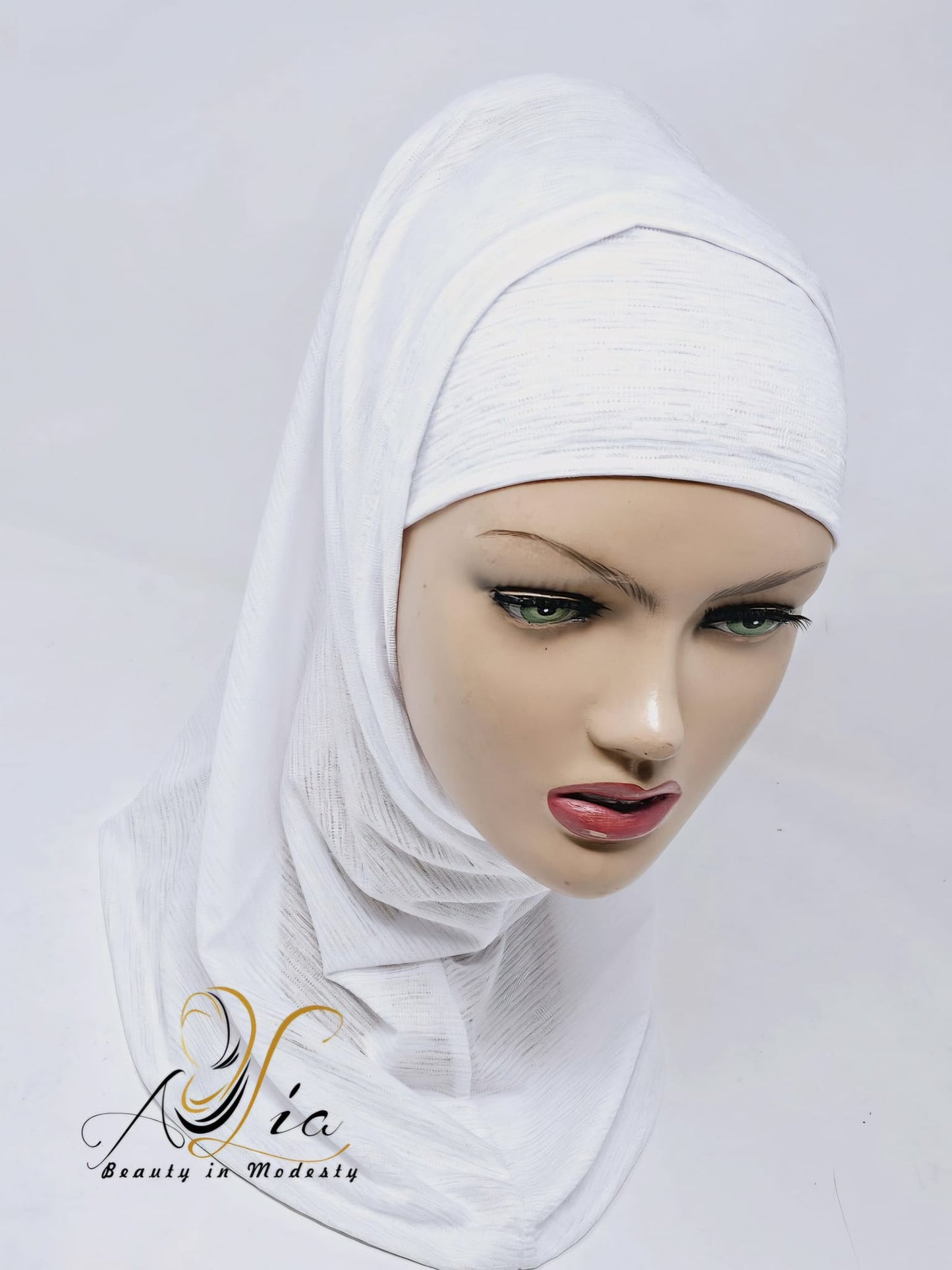 White Textured Lycra 4297