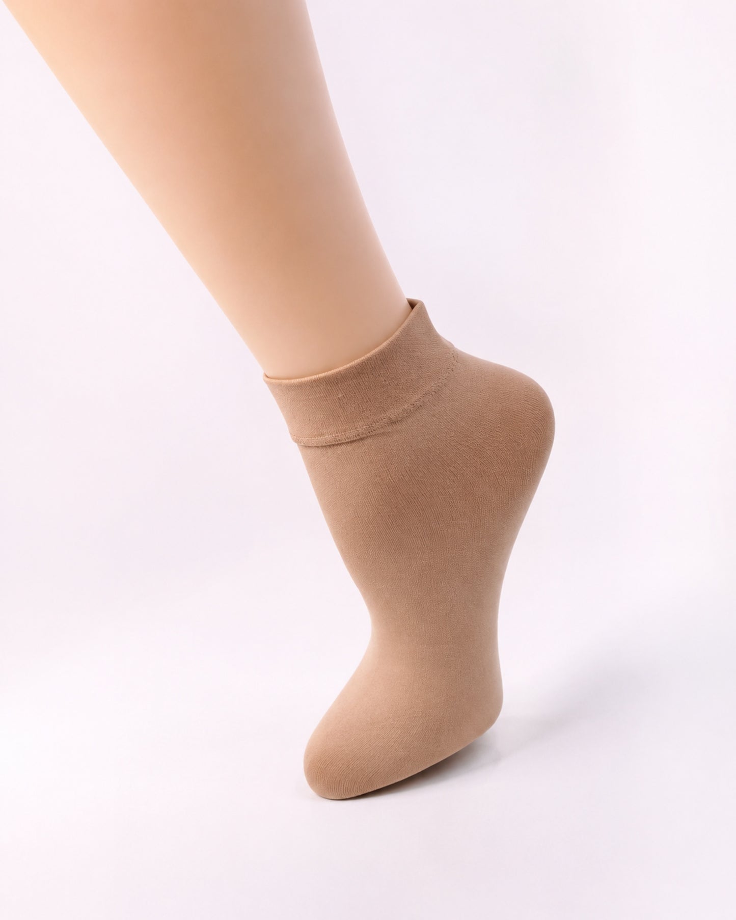 Beige Women's Ankle Stockings | Modest Prayer Socks | شرعي