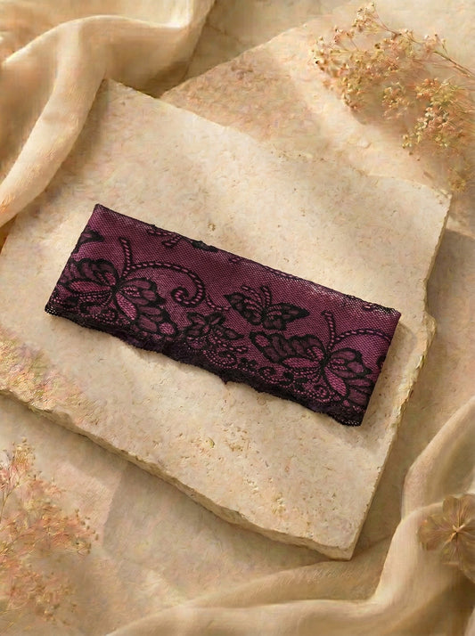 Black & Purple Lace/Dantel Headband