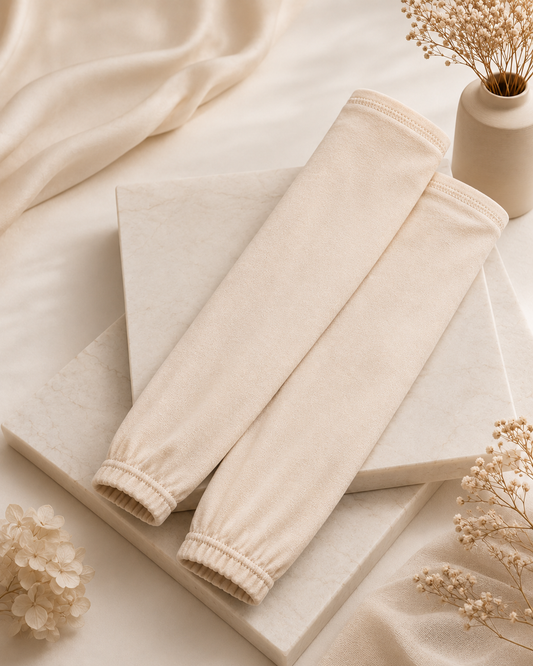 Beige Elbow Cotton Sleeves ECS012003