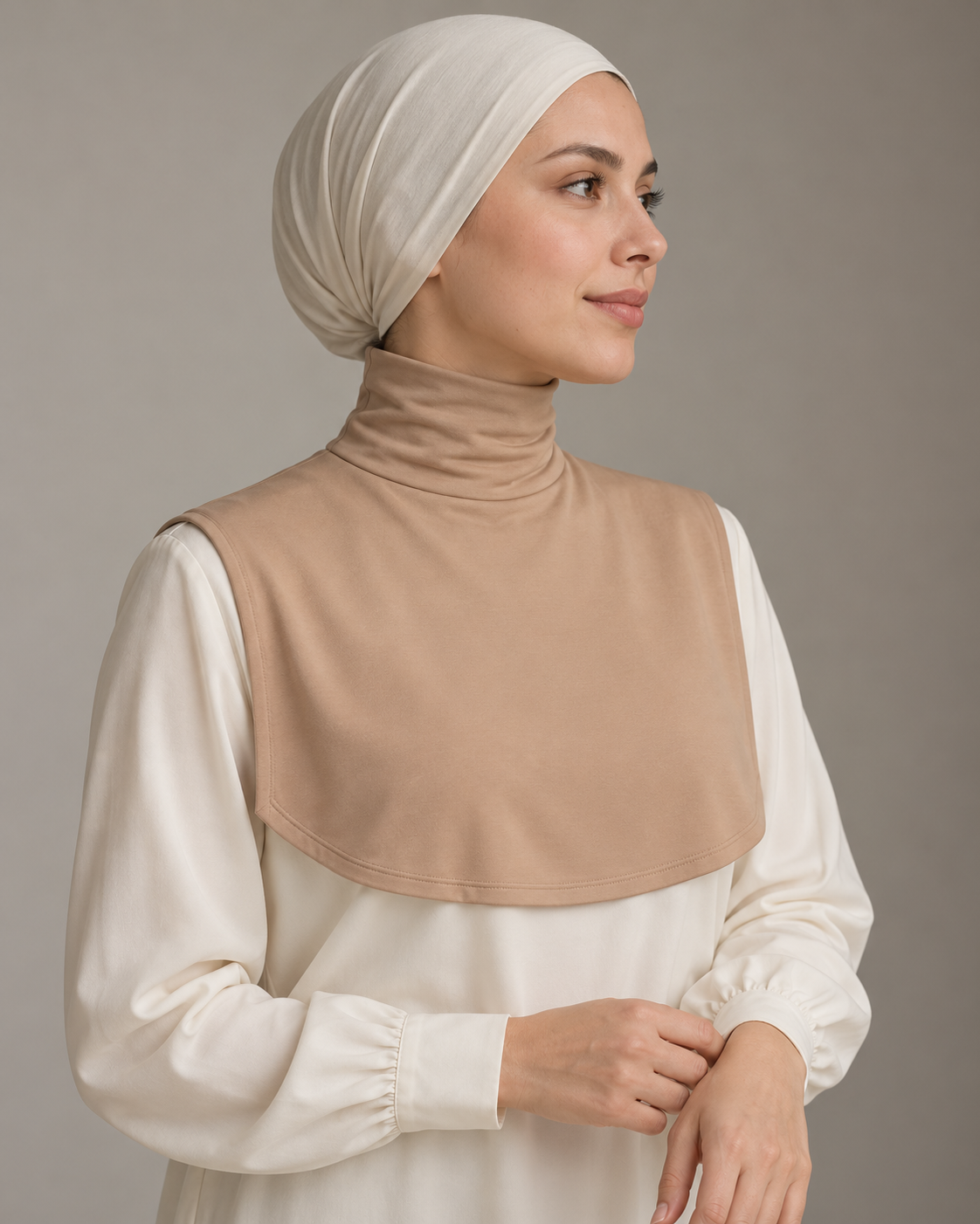 NURA Light Beige Lycra Neck Cover N-14