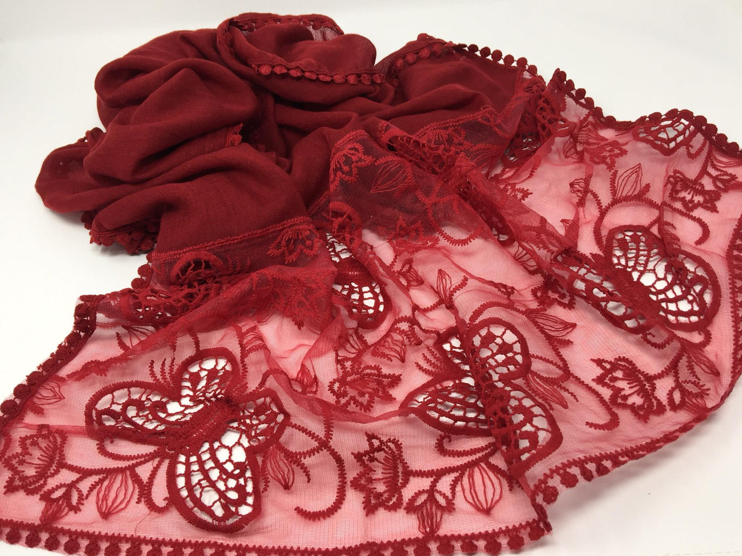 Maroon Color Jovair Cotton Shawl 1001