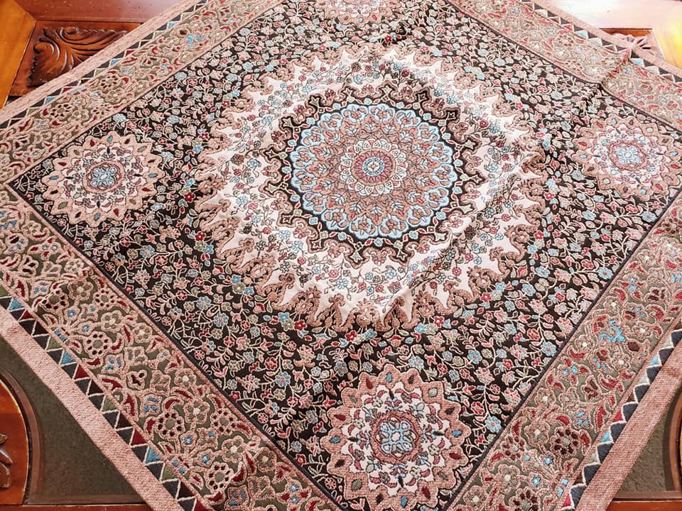 Dark Beige Oriental Chanel Square Tablecloth
