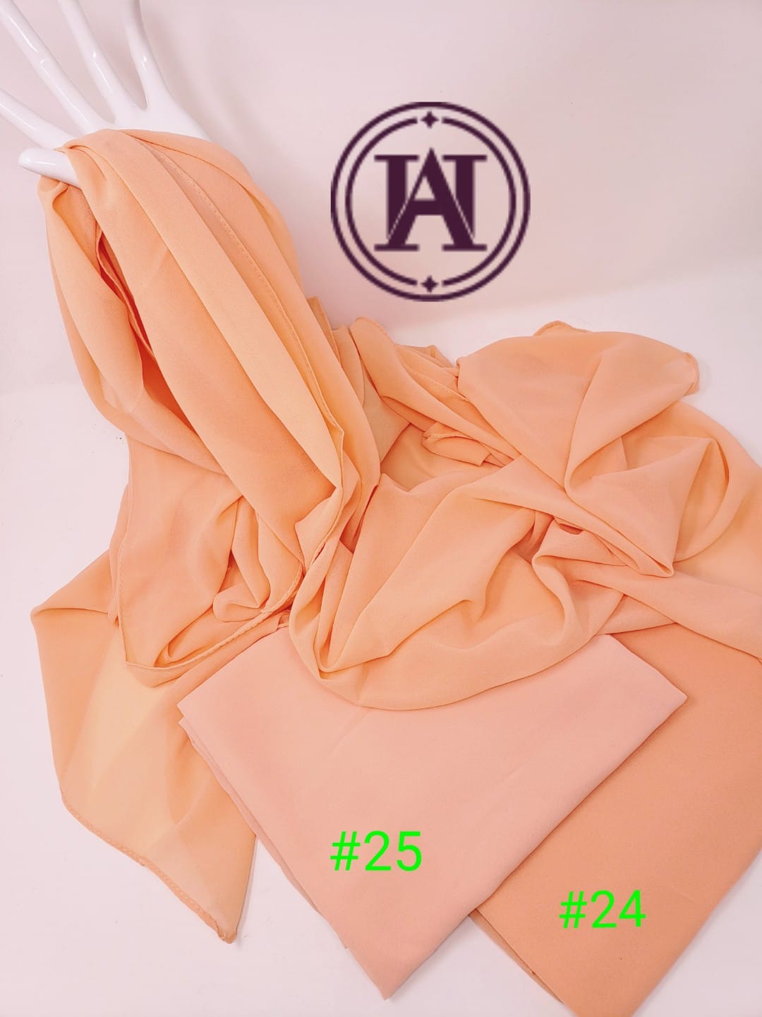 Plain Crepe Chiffon Shawls Group # 10