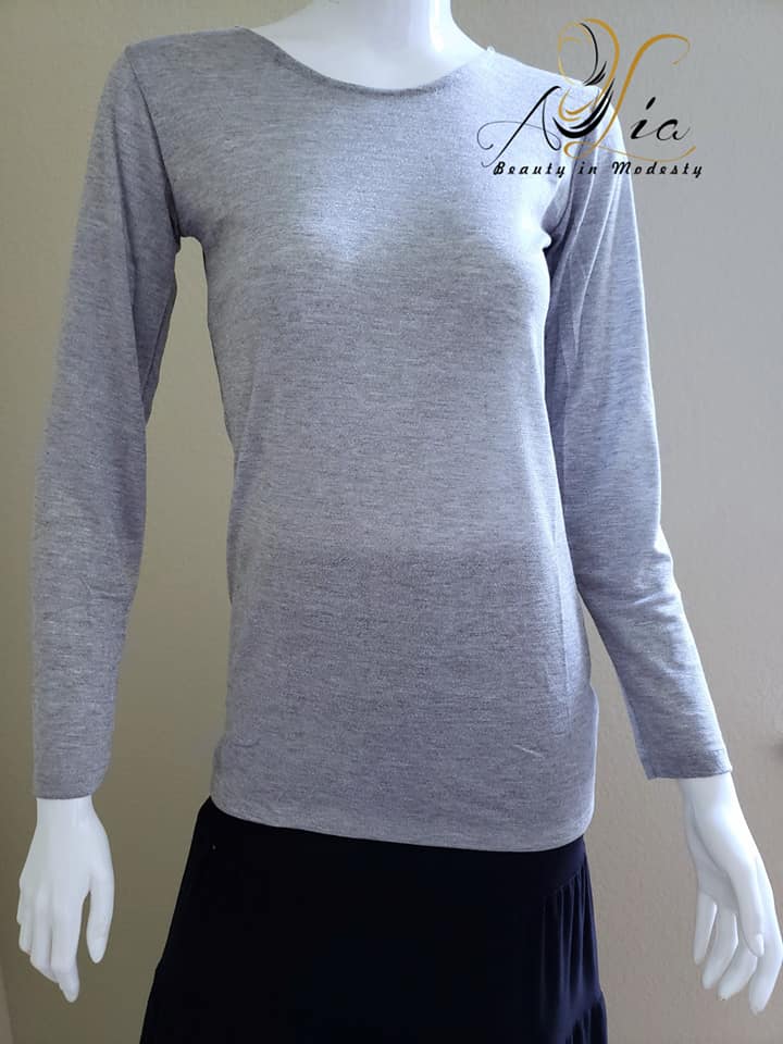 Gray Sparkly Jersey Shirt SH-J-13