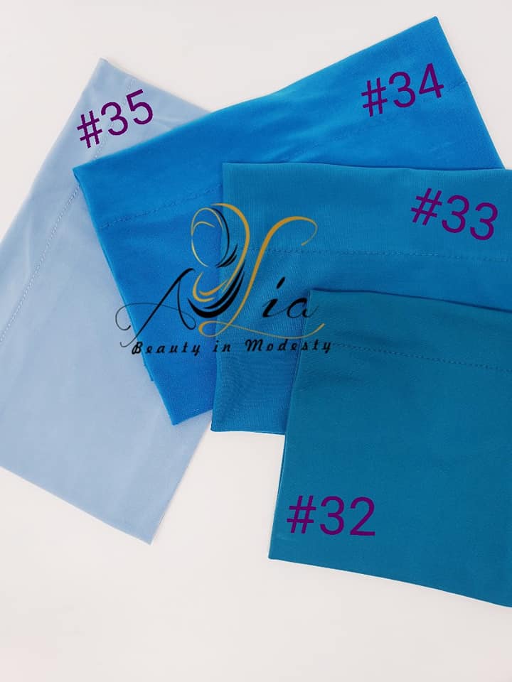 Baby Blue/Green Sapphire/Blue Sapphire Lycra Headbands