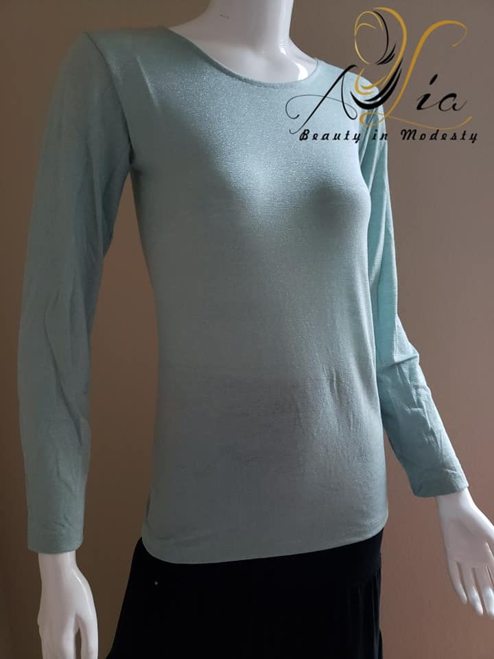 Mint Sparkly Jersey Shirt SH-J-14