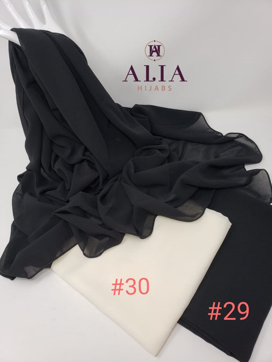 Plain Crepe Chiffon Shawls Group # 12