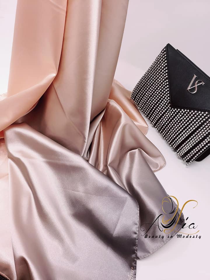 Wavy Colors Soft Satin Shawl  WS-11