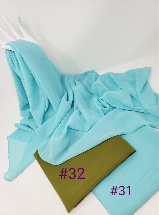 Plain Crepe Chiffon Shawls Group # 13