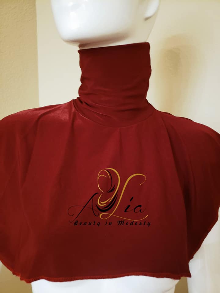 Maroon Lycra Neck Cover N-03