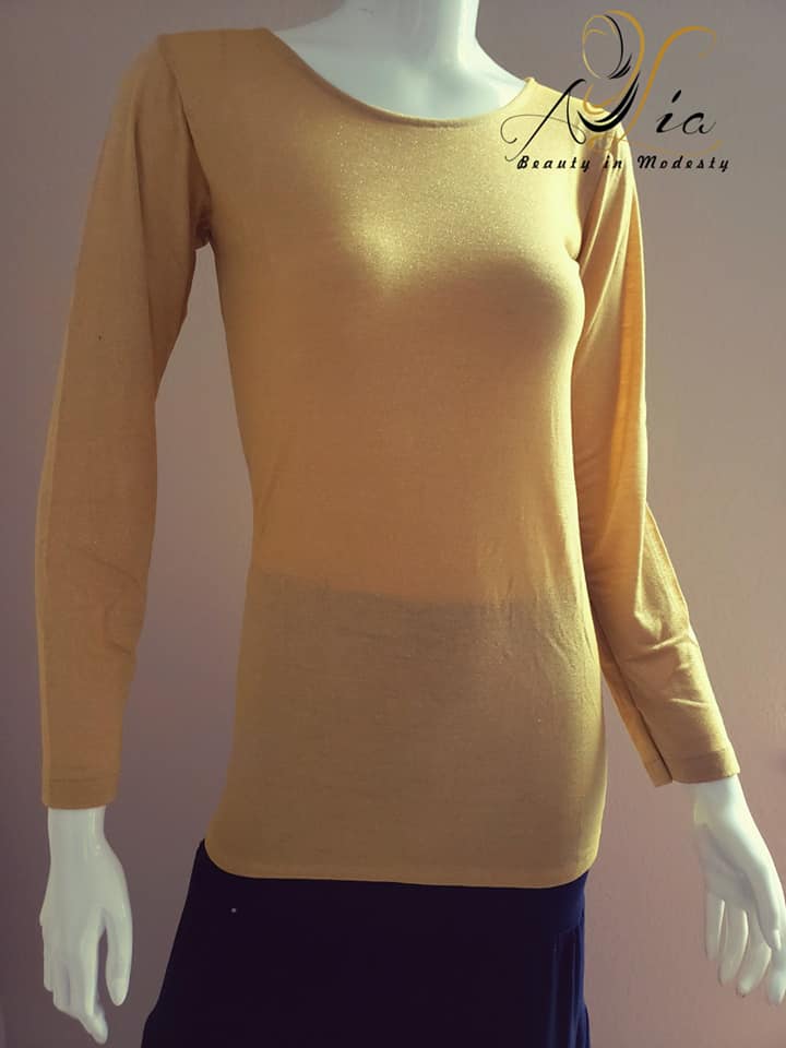 Golden Sparkly Jersey Shirt SH-J-12