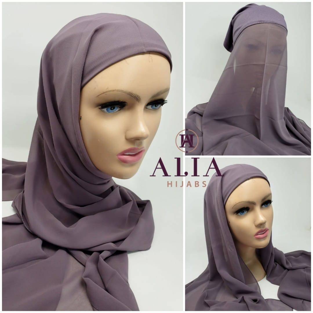 Mauve Pin Less Instant Shawl PLIS-07