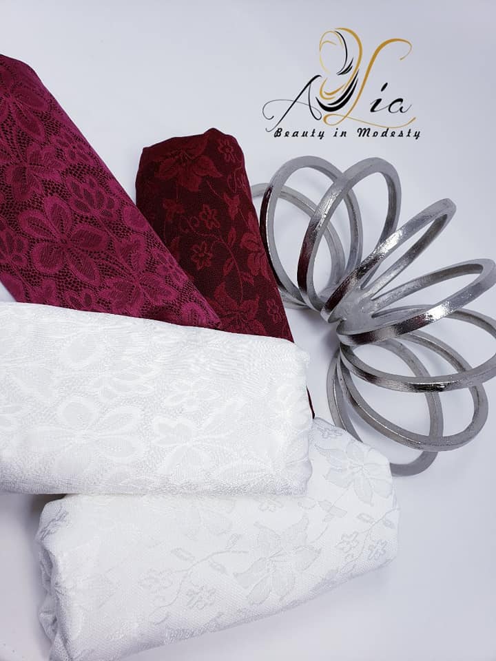 Silver Dantel Shawl LD-07