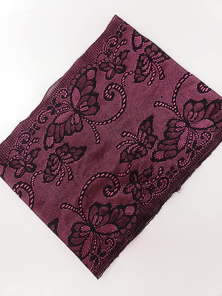 Black & Purple Lace/Dantel Headband