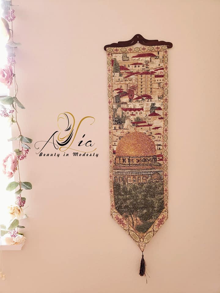 Al-Aqsa Mosque, Extra Golden Rhinestones, Small Size O-24