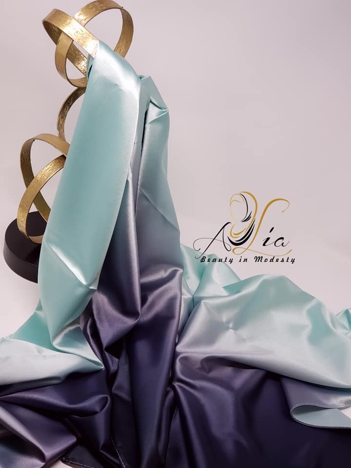 Wavy Colors Soft Satin Shawl WS-08