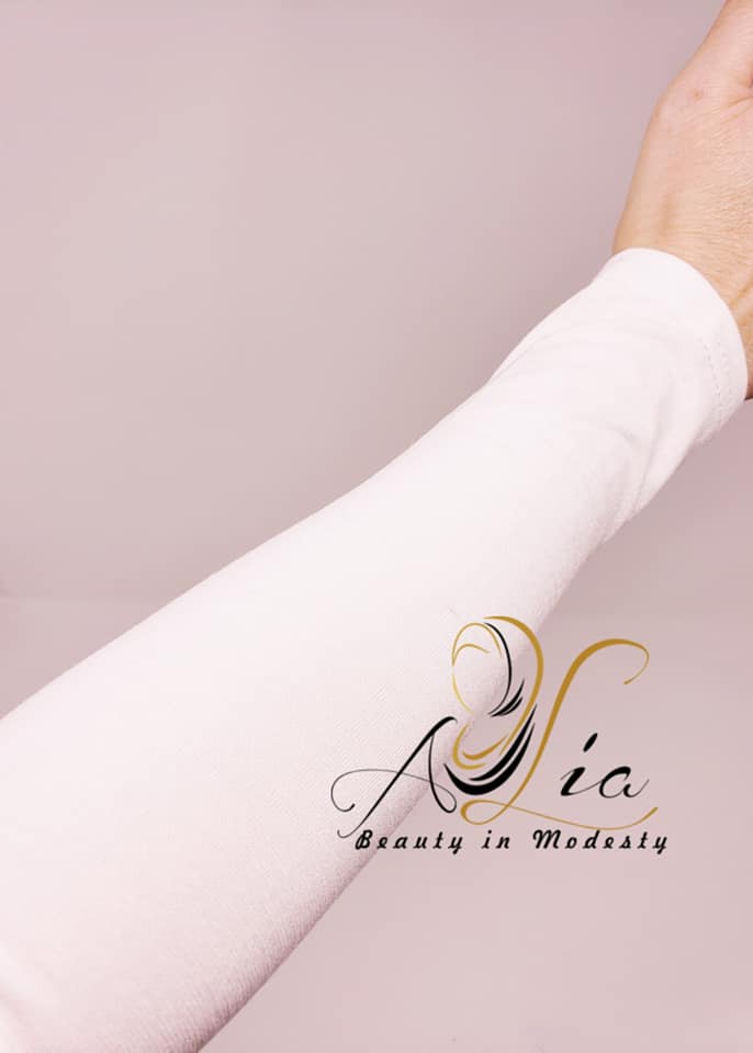 Off-White Elbow Cotton Sleeves