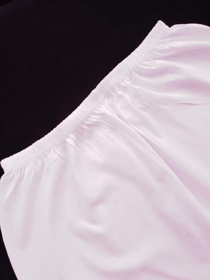 Small Size Women White Cotton Capri Leggings