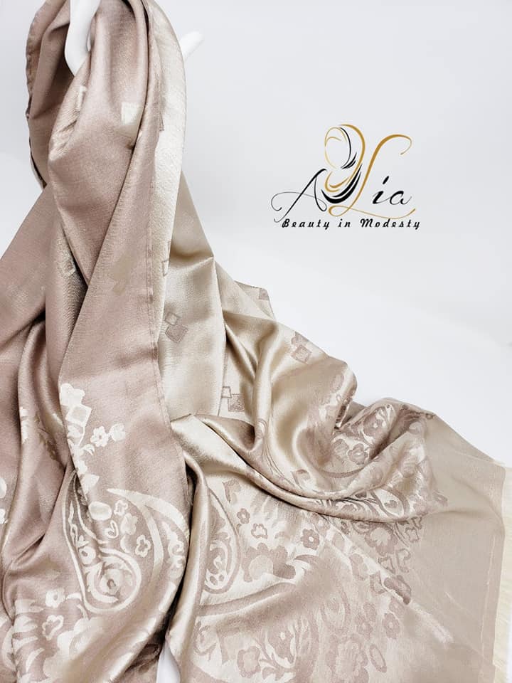 Golden Double Face Silk & Cotton Shawl