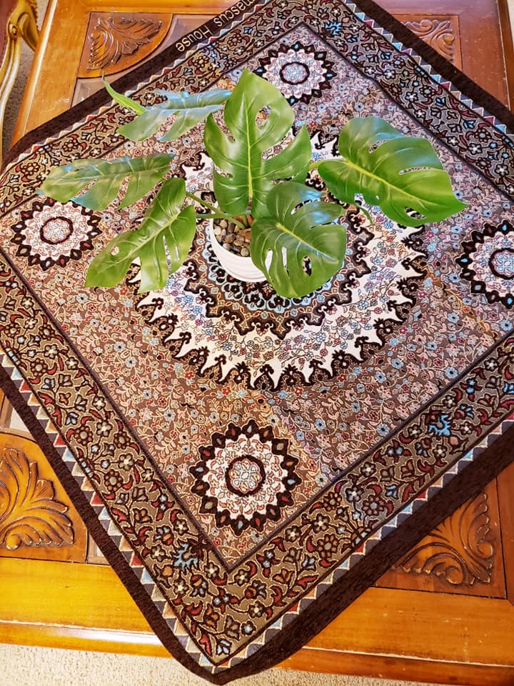 Brown Oriental Chanel Square Tablecloth