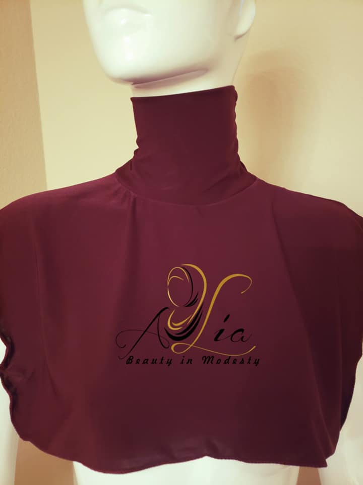 Burgundy Lycra Neck Cover N-04