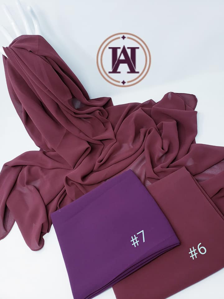 Plain Crepe Chiffon Shawls Group # 3