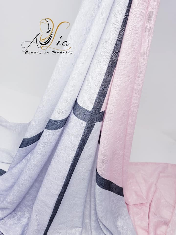 Pink Multicolored Jersey Shawl