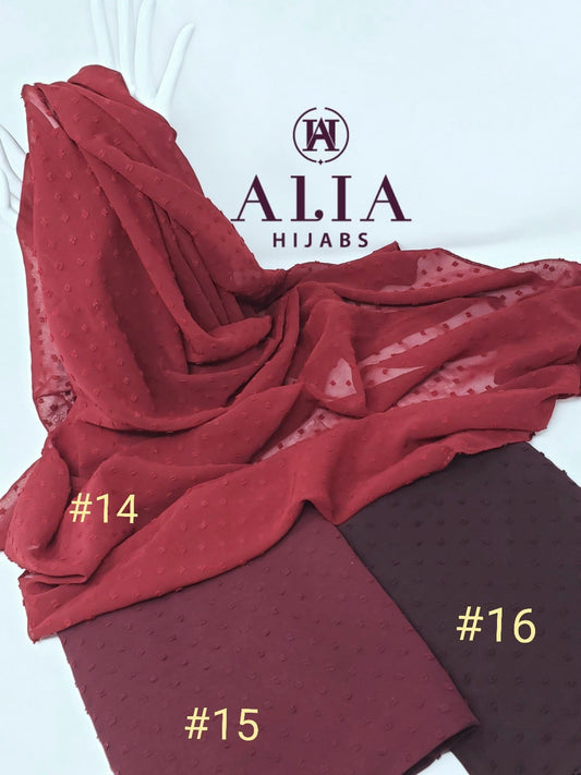 Polka-Dot Plain Crepe Chiffon Shawl Group # 4