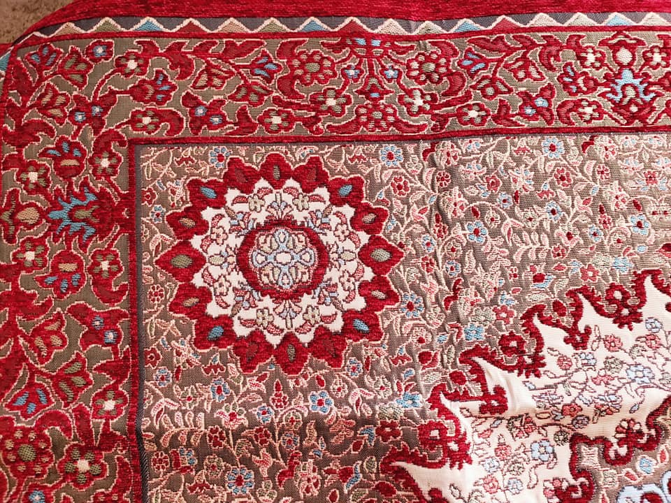 Maroon Oriental Chanel Square Tablecloth