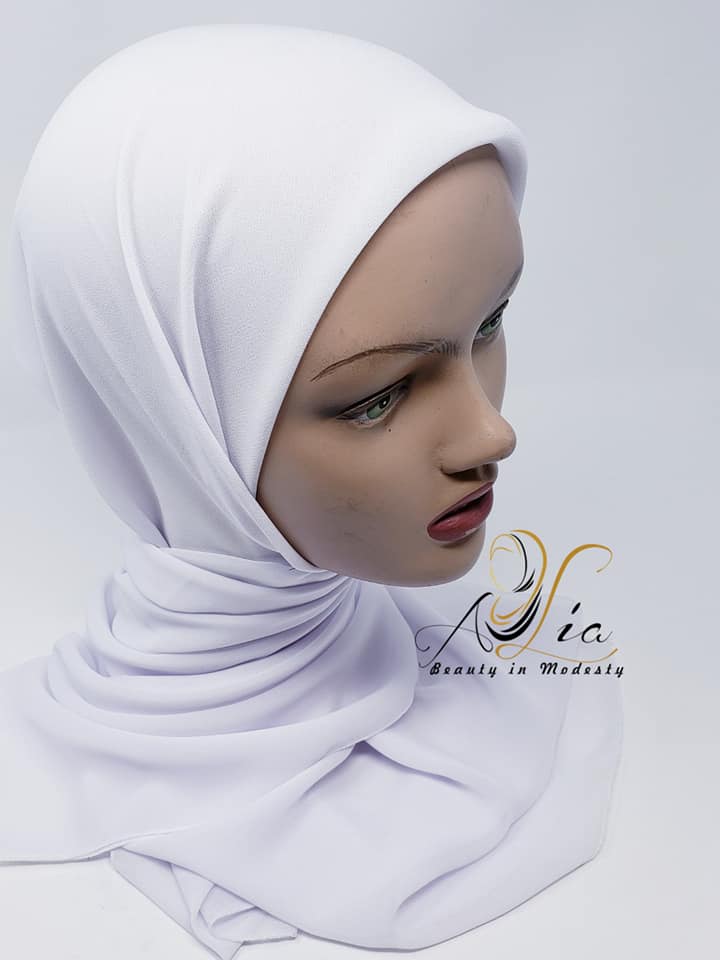 Off White Color Chiffon Scarf 013