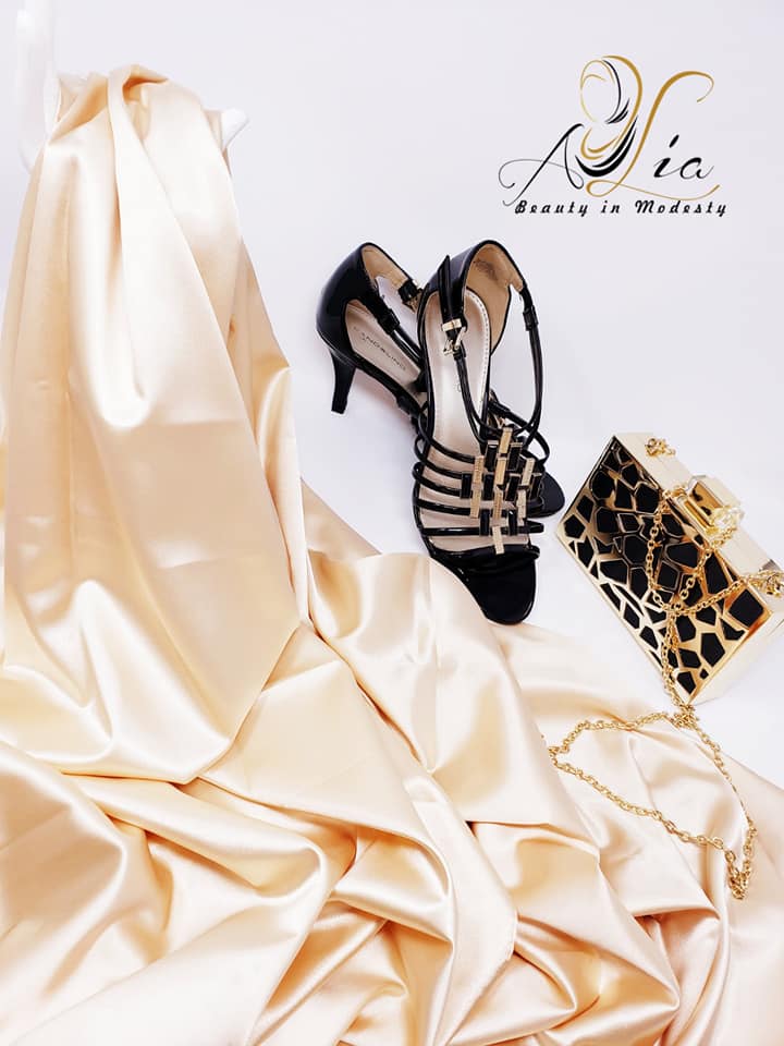 Golden Double Face Plain Satin Shawl