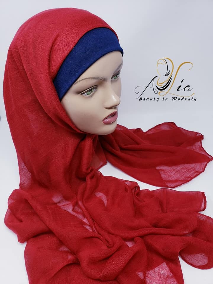 Burgundy Very Soft Cotton Shawl SCS081904 - Alia Hijabs