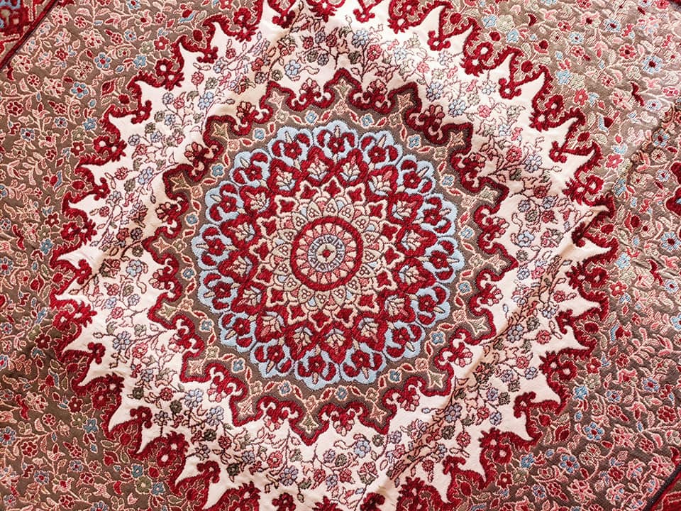 Maroon Oriental Chanel Square Tablecloth