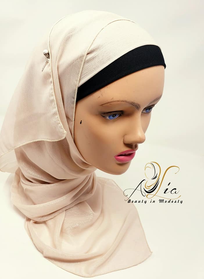 Cream Organza Shawl 05