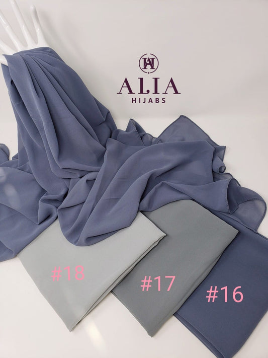 Plain Crepe Chiffon Shawls Group # 7