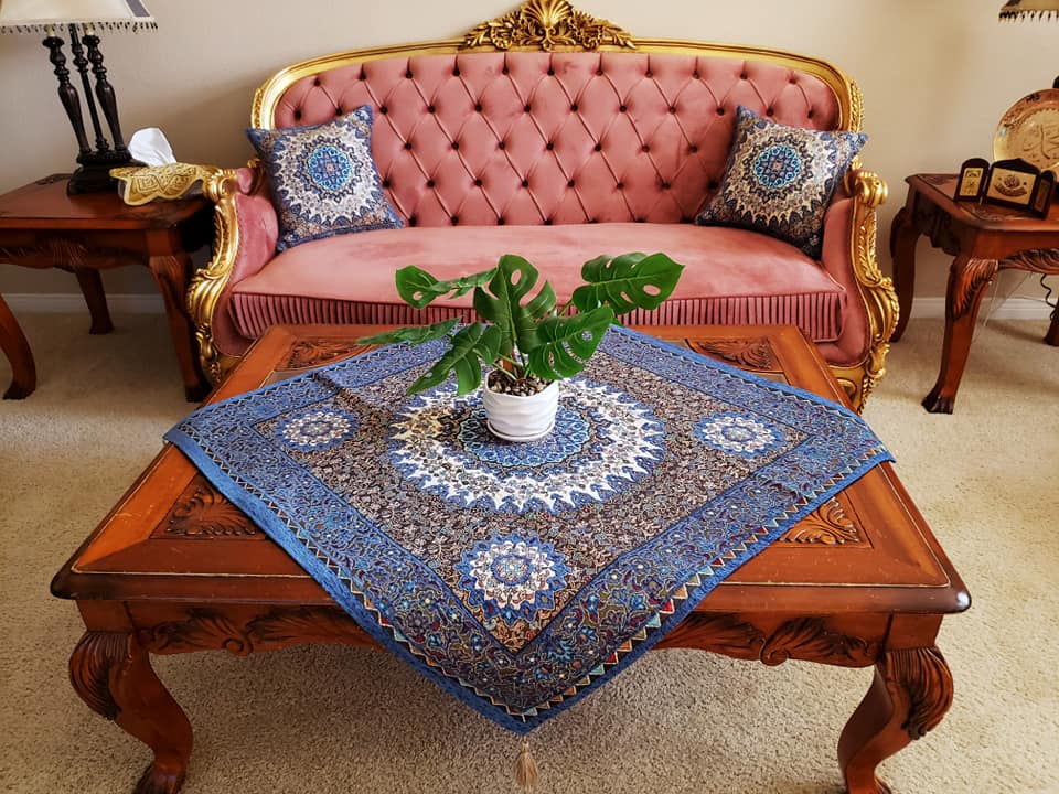 Blue Oriental Chanel Square Tablecloth