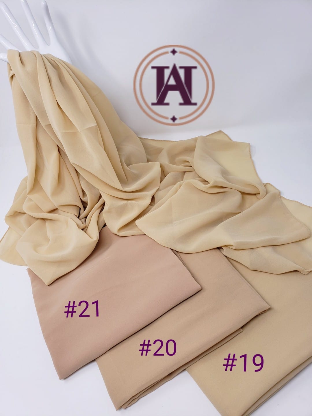 Plain Crepe Chiffon Shawls Group # 8