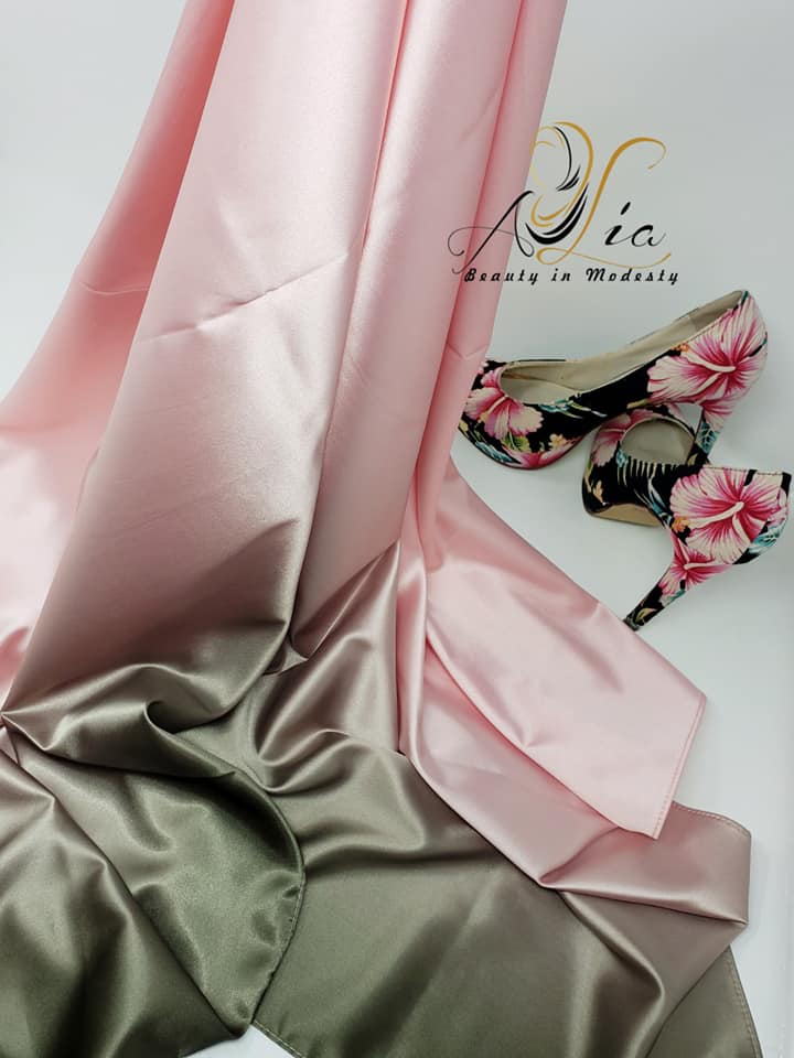 Wavy Colors Soft Satin Shawl  WS-04